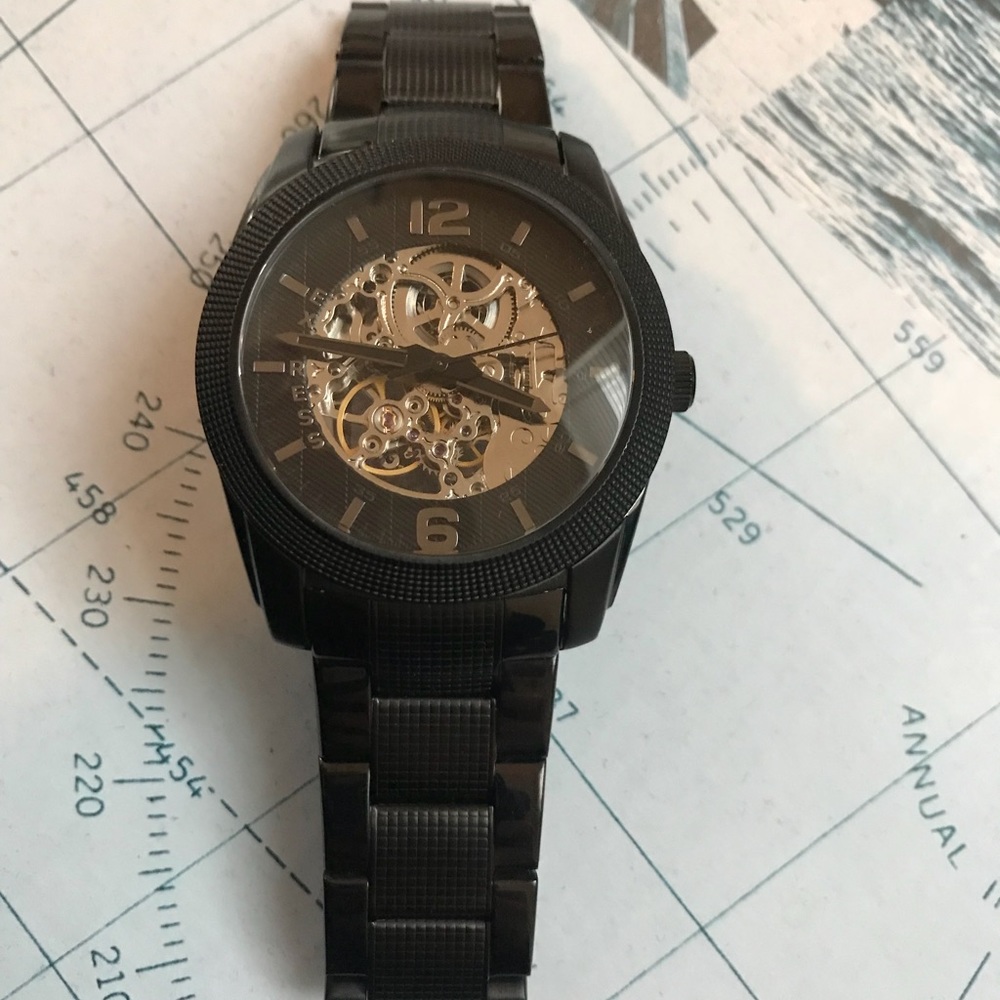 Black and Silver Mens watch